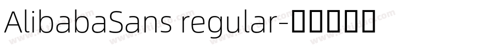 AlibabaSans regular字体转换